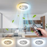 Plafondventilator met verlichting - Plafondlamp met ventilator -  Dimbaar - Ø49cm - Aigostar •